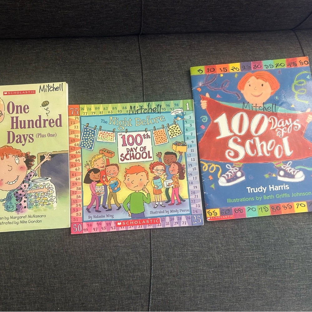 100 Days of School Book Set (3) Scholastic Classroom Collection – Personalized